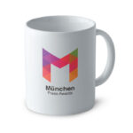 Klassische Kaffeetasse 300ml mit markiertem Druckbereich für Ihr Logo