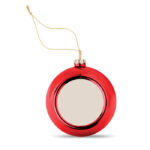 Weihnachtskugel Sublimation Rot als Werbeartikel mit Logodruck