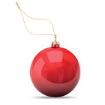 Weihnachtskugel Sublimation Rot, Rückansicht