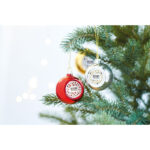 Weihnachtskugel Sublimation Silber mit markiertem Druckbereich für Ihr Logo