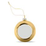 Weihnachtskugel Sublimation Gold als Werbeartikel mit Logodruck