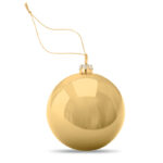Weihnachtskugel Sublimation Gold, Rückansicht