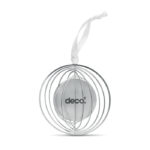 Ornament mit Band, rund mit markiertem Druckbereich für Ihr Logo