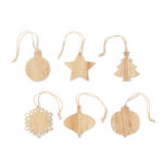 Weihnachtsschmuck Holz als Werbeartikel mit Logodruck