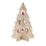 Weihnachtsdeko aus Sperrholz mit markiertem Druckbereich für Ihr Logo