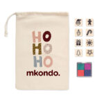 Stempel-Set Weihnachten mit markiertem Druckbereich für Ihr Logo