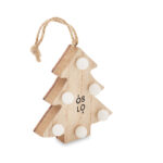 Anhänger aus Holz mit LED mit markiertem Druckbereich für Ihr Logo