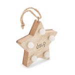 Anhänger aus Holz mit LED mit markiertem Druckbereich für Ihr Logo