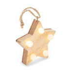 Anhänger aus Holz mit LED, Seitenansicht