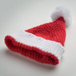 Weihnachtliche Strickmütze, Detailaufnahme des Materials