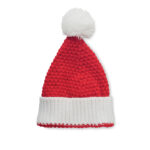 Weihnachtliche Strickmütze, Seitenansicht