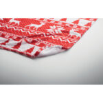 RPET-Fleece-Decke 190 g/m² Rot, Detailaufnahme des Materials