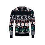 Weihnachts-LED-Pullover S/M, geöffnet dargestellt