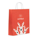 Geschenkpapiertüte, groß mit markiertem Druckbereich für Ihr Logo