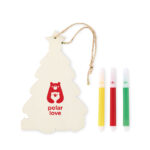 Weihnachtsschmuck Tanne mit markiertem Druckbereich für Ihr Logo