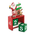 Weihnachts-Countdown-Kalender mit markiertem Druckbereich für Ihr Logo