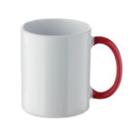 Keramikbecher 300ml Rot, Rückansicht
