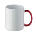 Keramikbecher 300ml Rot, Rückansicht