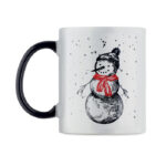 Keramikbecher 300ml Schwarz von oben