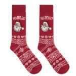 Weihnachtssocken M Rot, Rückansicht