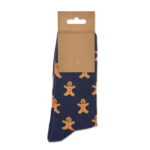 Weihnachtssocken M Blau von oben