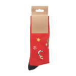 Weihnachtssocken M Rot, Rückansicht
