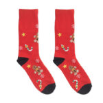Weihnachtssocken M Rot von oben