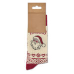 Weihnachtssocken M Braun von oben