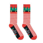 Weihnachtssocken M Rot, Rückansicht