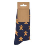 Weihnachtssocken L Blau von oben