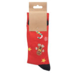 Weihnachtssocken L Rot inklusive Verpackung