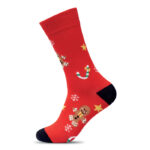 Weihnachtssocken L Rot, Seitenansicht