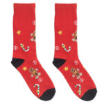 Weihnachtssocken L Rot von oben