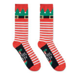 Weihnachtssocken L Rot, Rückansicht