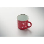 Emaille-Becher 300ml Rot, Seitenansicht