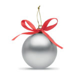 Weihnachtsbaumkugel Silber, Seitenansicht