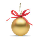Weihnachtsbaumkugel Gold, Seitenansicht
