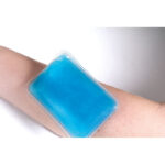 Gel-Wärmekissen Blau, Rückansicht