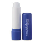 Lippenbalsam Blau mit markiertem Druckbereich für Ihr Logo