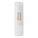 Lippenbalsam Weiß mit markiertem Druckbereich für Ihr Logo