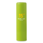Lippenbalsam Gruen mit markiertem Druckbereich für Ihr Logo