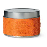Kerze mit Apfelduft Orange, Seitenansicht