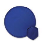 Faltbare Polyester Wurfscheibe Blau als Werbeartikel mit Logodruck