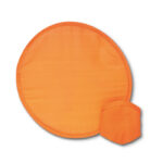 Faltbare Polyester Wurfscheibe Orange als Werbeartikel mit Logodruck