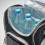 Kühltasche mit Fronttasche Schwarz, Detailaufnahme des Materials