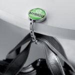 Eleganter Taschenhalter Schwarz mit markiertem Druckbereich für Ihr Logo