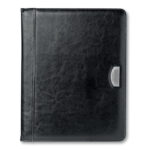 DIN-A4 PU Portfolio mit markiertem Druckbereich für Ihr Logo