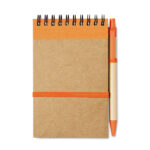 DIN A6 Notizbuch Orange, Rückansicht