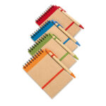 DIN A6 Notizbuch Orange von oben