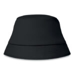 Bucket hat baumwolle 160 g/m² Schwarz als Werbeartikel mit Logodruck